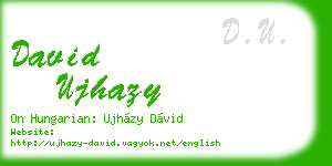 david ujhazy business card